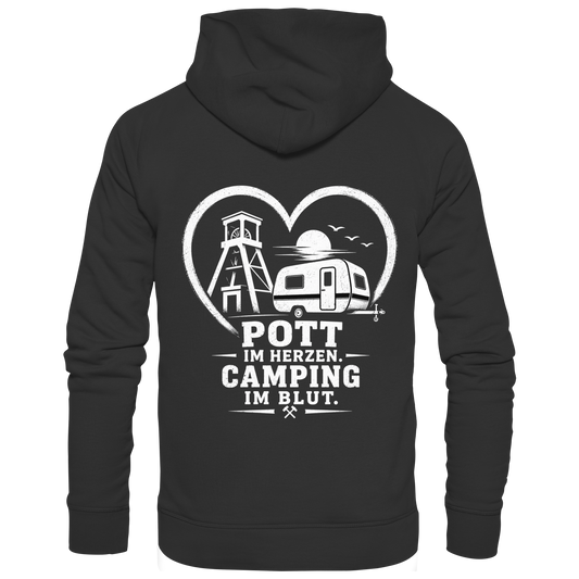 POTT IM HERZEN. CAMPING IM BLUT - Premium Unisex Hoodie
