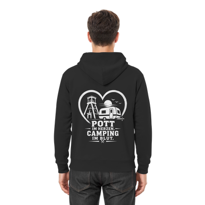 POTT IM HERZEN. CAMPING IM BLUT - Premium Unisex Hoodie