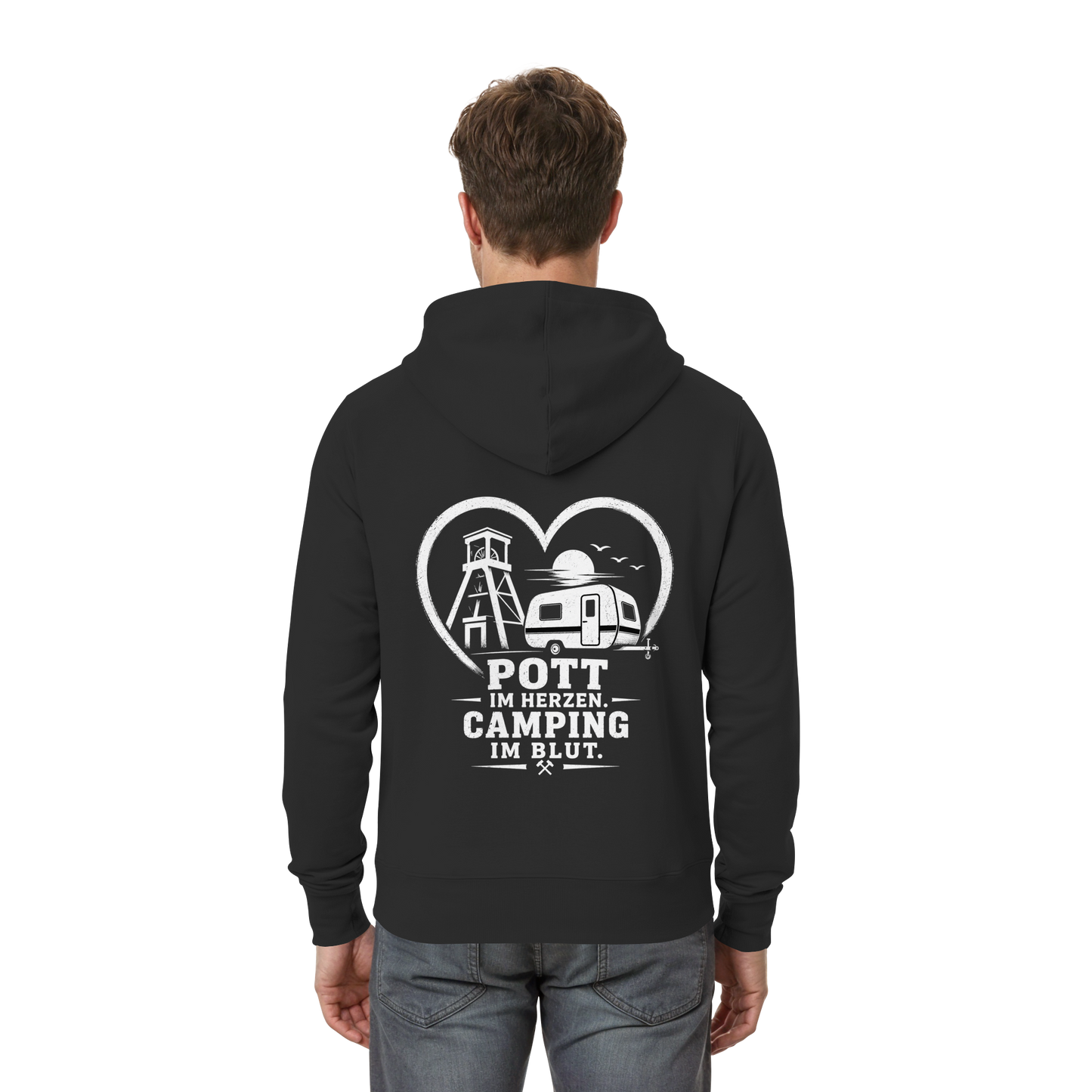 POTT IM HERZEN. CAMPING IM BLUT - Zipper